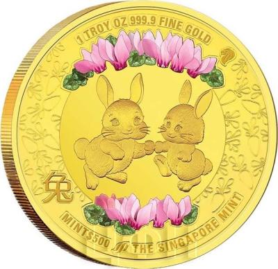 «The Singapore Mint Lunar Rabbit $500 Gold Proof Colour».jpg