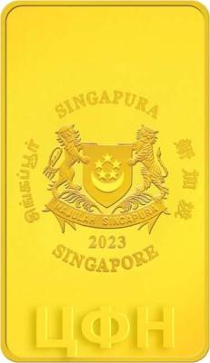 «2023 Singapore Lunar Rabbit 1 gram 999.9 Fine Gold Brilliant Uncirculated Coin ».jpg