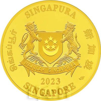 «2023 Singapore Lunar Rabbit 5 troy oz 999.9 Fine Gold Proof Coin ».jpg