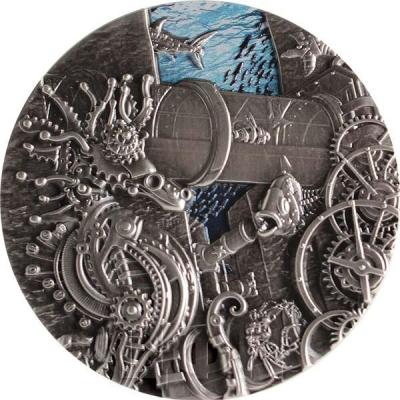 «MECHANICAL CREATURE Under the Ocean 3 Oz Silver Coin 15000 Francs Chad 2023 Antique Finish».jpg