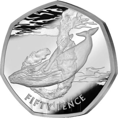 «The Antarctic Blue Whale - 2022 Proof Sterling Silver 50 Pence Coin - SGA».jpg
