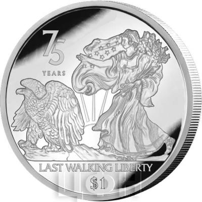 «75th Anniversary of the Final Walking Liberty Half Dollar - 2022 Unc. Cupro Nickel $1 Coin in Pack - BV ».jpg