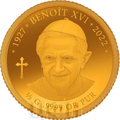 «100 Francs Elfenbeinküste Sterbemünze Papst Benedikt XVI.».jpg