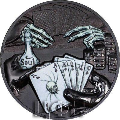 «DARK ROYAL FLUSH You Can't Cheat Death 3 Oz Silver Coin 20$ Palau 2022 ».jpg