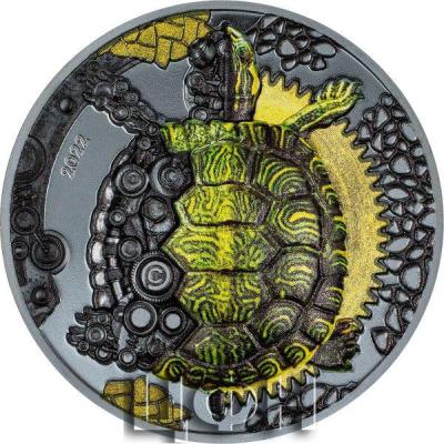 «MECHANICAL TURTLE Clockwork Evolution 3 Oz Silver Coin 2000 Togrog Mongolia 2022 ».jpg