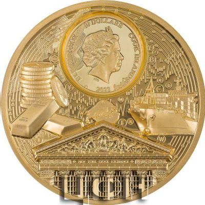 «10 Dollars TRADE MAKES THE WORLD GROW Time Flies Gilded 2 Oz Silver Coin 10$ Cook Islands 2022 Proof ».jpg