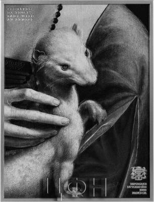 «LADY WITH AN ERMINE By Leonardo Da Vinci 2 Oz Silver Coin 10000 Francs Chad 2023 Antique Finish ».jpg