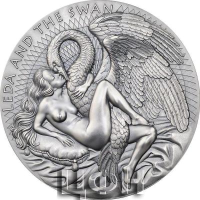 «LEDA AND THE SWAN Celestial Beauty 2 Oz Silver Coin 2000 Francs Cameroon 2023 Antique Finish» (2).jpg