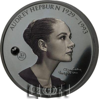 «5$ Samoa 2023 Black Proof AUDREY HEPBURN Shadow Minting 1 Oz Silver Coin».jpg