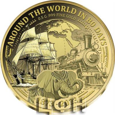 «100 Francs Congo 2023 Proof Congo Democratic Republic AROUND THE WORLD IN 80 DAYS 150th Anniversary Gold Coin».jpg