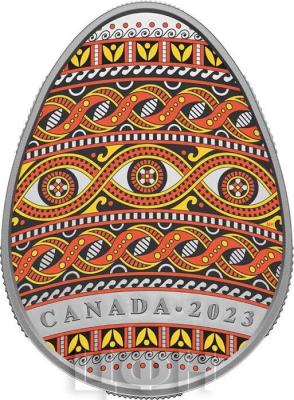 «20 Dollars PYSANKA Shaped 1 Oz Silver Coin 20$ Canada 2023 Proof».jpg