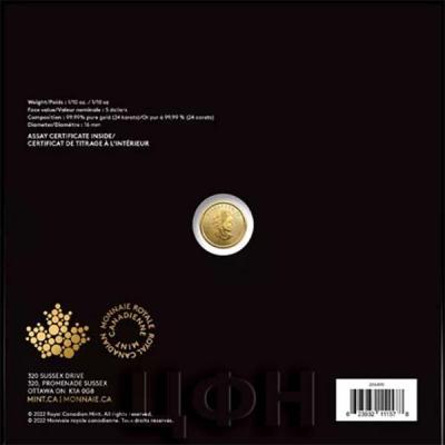 «2023 $5  99.99% Pure Gold Coin - Treasured Gold Maple Leaf».jpg