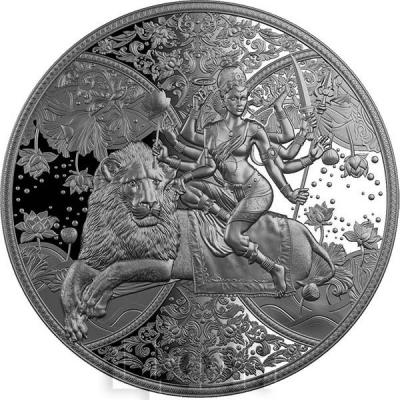 «DURGA Hindu Religion 1 Oz Silver Coin 2000 Francs Cameroon 2023 BU-Brilliant Uncirculated».jpg