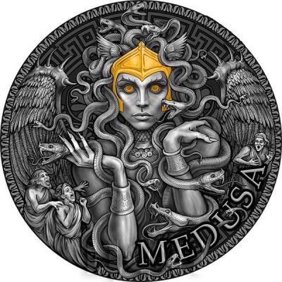 «2000 Francs Cameroon 2023 Antique Finish MEDUSA Great Greek Mythology 2 Oz Silver Coin».jpg