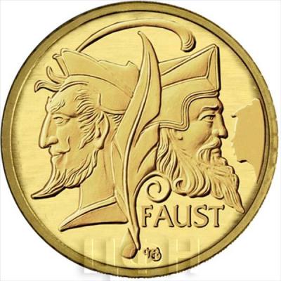 2023, Германия 100 евро, памятная монета - «Фауст», серия «Шедевры немецкой литературы».jpg