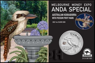 «Silver Ounce 2022 Australian Kookaburra - Coloured Leadbeater Possum Privy Mark ».jpg
