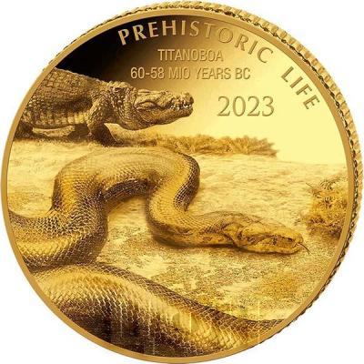 «100 Francs Democratic Rep. of Congo 0.5 gram Gold Titanoboa».jpg