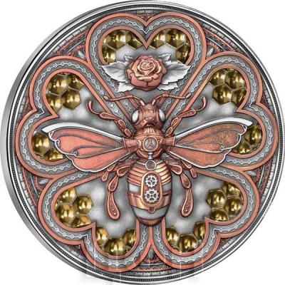 «5$ Niue 2023 Antique Finish METAL BEE Steampunk 2 Oz Silver Coin».jpg