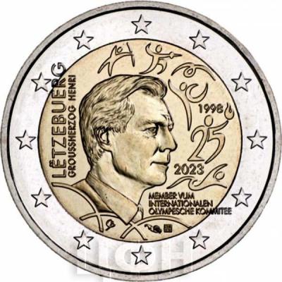 «Luxembourg 2 euros 2023 - 25e anniversaire de l'adhésion du Grand-Duc Henri au CIO».jpg