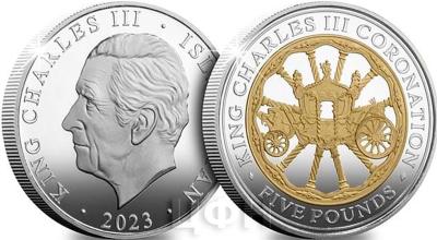 «2023 Five Pounds ISLE OF MAN - Coronation of King Charles III».jpg