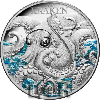 «5 Dollars KRAKEN Mythical Creatures 2 Oz Silver Coin 5$ Niue 2023 Proof» (2).jpg
