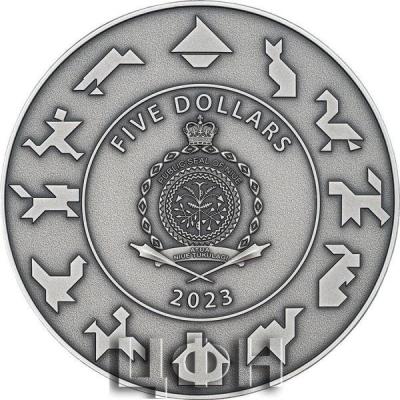 «5 Dollars TANGRAM PUZZLE 2 Oz Silver Coin 5$ Niue 2023 Antique Finish».jpg