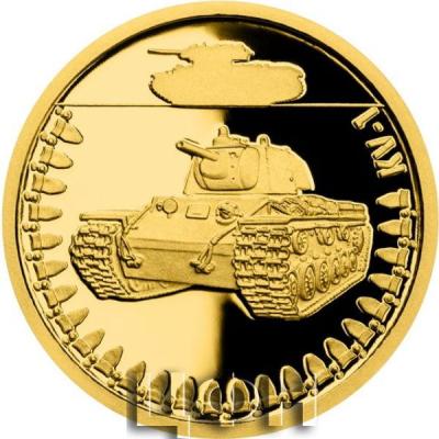 «Zlatá mince Obrněná technika - KV-1 proof».jpg