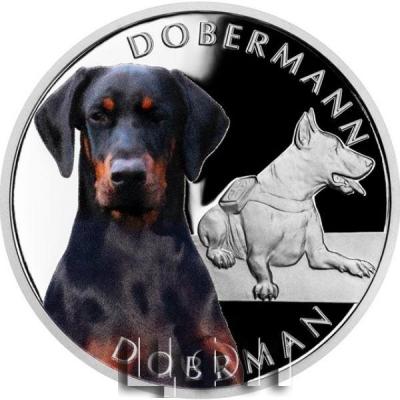 «Silver coin Dog Breeds - Doberman proof».jpg