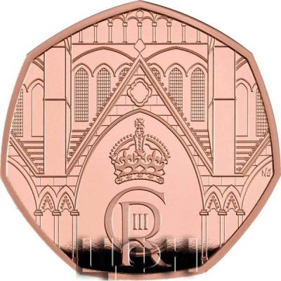 «The Coronation of His Majesty King Charles III 2023 UK 50p Gold Proof Coin».jpg