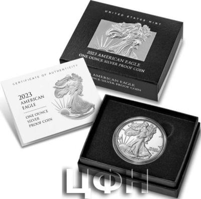 «American Eagle 2023 One Ounce Silver Proof Coin».jpg