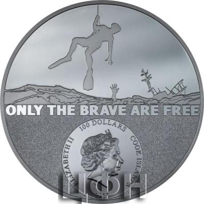 «100 Dollars COAST GUARD Real Heroes 1 Kg Kilo Silver Coin 100$ Cook Islands 2023 Black Proof ».jpg