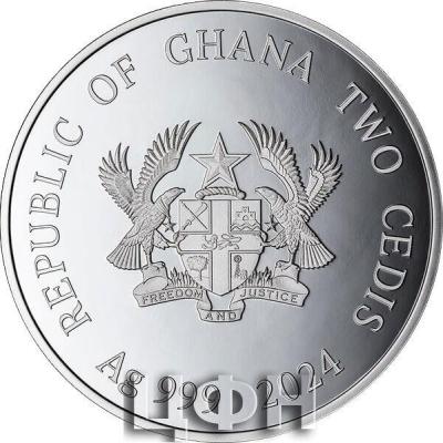 «DRAGON Lunar Year 12 Oz Silver Coin 2 Cedis Ghana 2024 Proof».jpg
