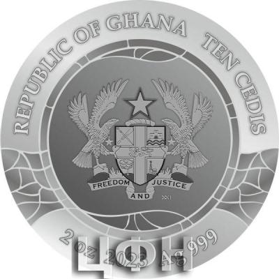 «2 Oz Silver Coin 10 Cedis Ghana 2023 Antique Finish».jpg