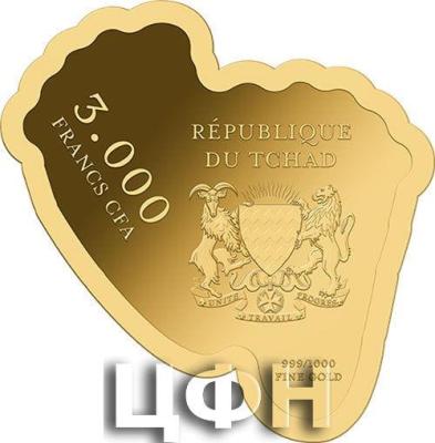 «3000 Francs Chad 2023 BABY FEET Shape Gold Coin ».jpg