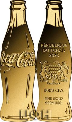 «3000 Francs Chad 2023 COCA COLA Bottle Shape».jpg