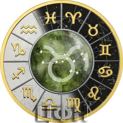 «TAURUS Zodiac Signs Silver Coin 500 Francs Cameroon 2023 Black Proof».jpg