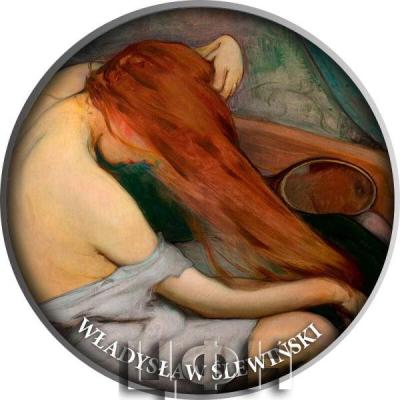«WOMAN COMBING HER HAIR by Wladysław Ślewiński Pride of Polish Painting Silver Coin 500 Francs Cameroon 2023».jpg