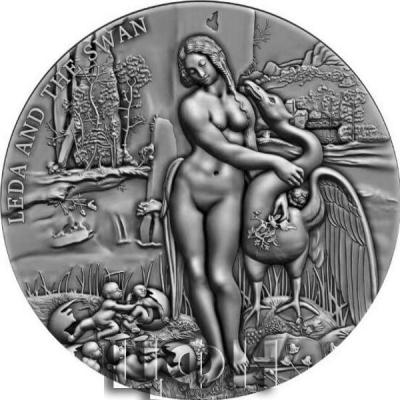 «LEDA AND THE SWAN 2 Oz Silver Coin 2000 Francs Cameroon 2023 Antique Finish ».jpg