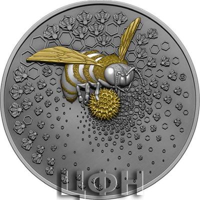 «25 Dollars BEE Entoma Dark Gilded 2 Oz Silver Coin 25$ Liberia 2023 ».jpg