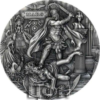 «2 Dollars MARS Roman Gods 2 Oz Silver Coin 2$ Niue 2021 Antique Finish ».jpg