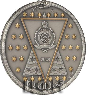 «5 Dollars HOMUNCULUS PARACELSUS Alchemist 2 Oz Silver Coin 5$ Niue 2023 Antique Finish ».jpg