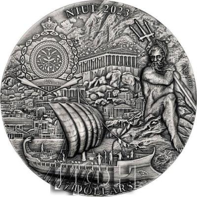 «7 Dollars CIRCE ISLAND Odyssey 3 Oz Silver Coin 7$ Niue 2023 Antique Finish ».jpg