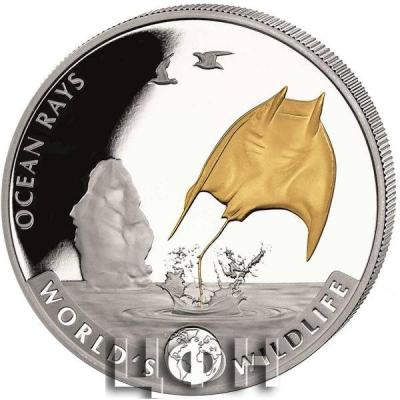 «20 Francs (DR Congo) 2023 WORLD WILDLIFE - OCEAN RAY gold».jpg