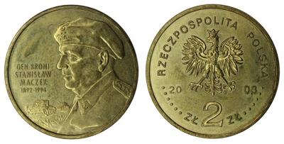 31 марта 1892 года родился - Станислав Мачек(Польша, 2 злотых, 2003 года).jpg