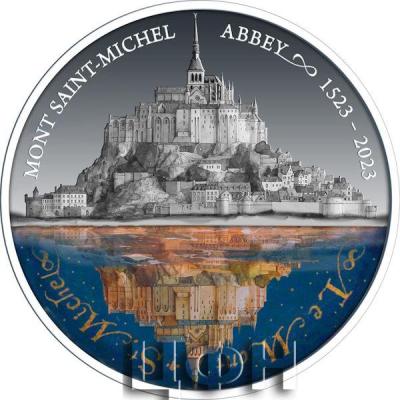 «5 Dollars MONT SAINT MICHEL ABBEY 500th Anniversary 2 Oz Silver Coin 5$ Niue 2023 Antique Finish ».jpg