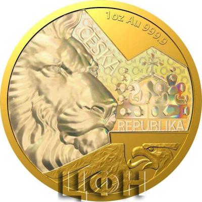 «50 Dollars CZECH LION Hologram 1 Oz Gold Coin 50$ Niue 2023 Proof».jpg