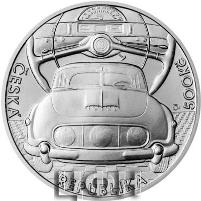 «Silver coin 500 Kč 2023 Tatra 603 car stand».jpg