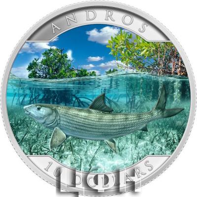 «2023 $10 Silver Proof Coin, Islands of The Bahamas Series Andros Bonefish».jpg