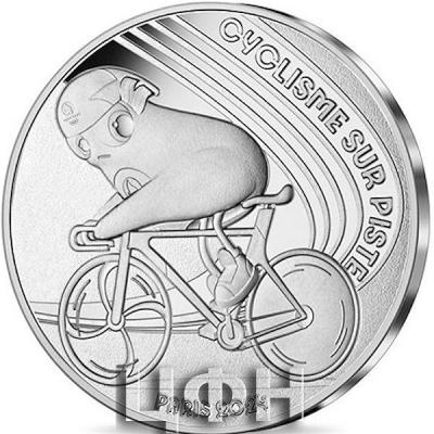 «10 Euro Silver Coin 10€ Euro France 2023 BU-Brilliant Uncirculated Mascotte des Jeux Olympiques (cyclisme sur piste)».jpg
