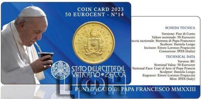 «Coin card 50 cent Vatican 2023 BU».jpg